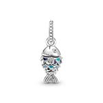 Pandora Moments Charm Pendant Poisson à Écailles Bleues - 799428C01