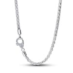 Pandora Moments Collier à Charms Maille Queue de Renard Fermoir Pavé 925 Argent  - 394463C01-45