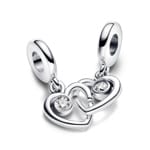 Pandora Moments Forever & Always Splittable Dangle Charm 925 Silver - 793232C01