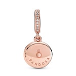 Pandora Rose Moments Sparkling Pink Disc Double Dangle Charm - 789186C02