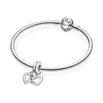 Pandora Moments Linked Sister Hearts Split Dangle Charm - 799538C01