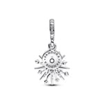 Pandora Moments Funkelndes Feuerwerk Doppelter Charm-Anhänger 925 Silber - 793512C01