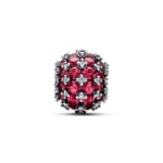 Pandora Moments Sparkling Pavé Round Pink Charm 925 Silver - 792630C03