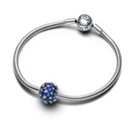 Pandora Moments Sparkling Pavé Round Blue Charm Sterling Silver - 792630C02