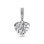 Pandora Moments Heart & Angel Dangle Charm 925 Silver - 792646C01