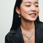 Pandora Moments Heart Closure Snake Chain Necklace 925 Silver - 393377C00-45