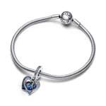 Pandora Moments Charm Pendant Double Cœur Étoile Filante Céleste - 792356C01