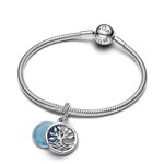 Pandora Moments Im Dunkeln Leuchtender Unendlichkeitsbaum Doppelter Charm-Anhänger 925 Silber - 793599C01