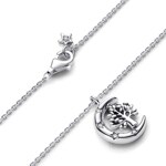 Pandora Moments Moon & Spinning Tree of Life Pendant Necklace Sterling Silver - 392992C01-50