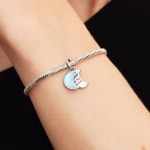 Pandora Moments Mondsichel Doppelter Charm-Anhänger 925 Silber - 794272C01