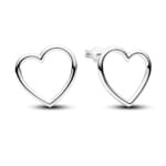 Pandora Moments Front-facing Heart Stud Earrings 925 Silver - 293077C00