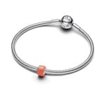 Pandora Moments Orangefarbenes Murano-Glas Mini-Charm 925 Silber - 794773C04