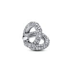 Pandora Moments Pavé Infinity Knot Heart Charm 925 Silver - 793771C01