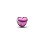 Pandora Moments Rosafarbenes Herz Mini-Charm 925 Silber