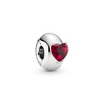 Pandora Moments Rotes Herz Solitär Clip-Charm - 799203C01