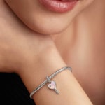 Pandora Moments Charm Pendant Clé Cœur Opalescent 925 Argent - 794427C01