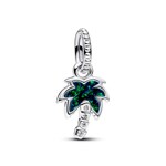 Pandora Moments Schimmernde Grüne Palme Charm-Anhänger 925 Silber - 793352C01