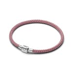 Pandora Moments Schimmerndes Rosafarbenes Kordel-Armband 925 Silber - 594530C01
