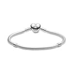 Pandora Moments Heart Clasp Snake Chain Bracelet - 590719