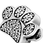 Pandora Moments Sparkling Paw Print Charm - 791714CZ