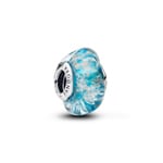 Pandora Moments Charm verre de Murano Turquoise et Paillettes 925 Argent - 794701C01