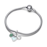 Pandora Moments Four Leaf Clover, Heart and Horseshoe Triple Dangle Charm 925 Silver - 792755C01