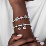 Pandora Moments Wavy Fancy Pink Murano Glass Charm - 798872C00