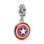 Pandora Moments x Marvel The Avengers Captain America Shield Dangle Charm - 790780C01