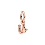 Pandora Rose Moments Buchstabe u Handschrift Charm-Anhänger