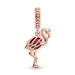 Pandora Rose Moments Flamingo Charm-Anhänger mit rosafarbenem Murano-Glas - 789431C01