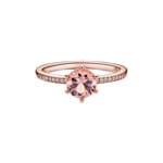 Pandora Rose Moments Pink Sparkling Crown Solitaire Ring - 188289C01