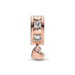 Pandora Rose Moments Charm Clip Pendant Scintillant Cœurs de l'Infini - 782253C01