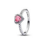 Pandora Timeless Bague Cœur Rose Surélevé 925 Argent