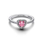 Pandora Timeless Erhabenes Rosafarbenes Herz Ring 925 Silber - 198421C03