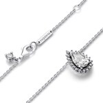 Pandora Timeless Sparkling Pear Halo Collier Necklace Sterling Silver - 392832C01-45