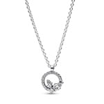Pandora Timeless Collier Pendentif Cercle & Herbier Scintillant Argent 925 - 392620C01-45