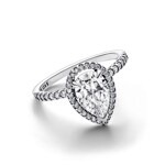 Pandora Timeless Sparkling Pear Halo Ring Sterling Silver - 193012C01