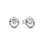 Pandora Timeless Clous d'Oreilles Halo Rond Scintillant Argent 925