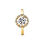 Pandora Gold Timeless Sparkling Round Halo Ring - 161234C01