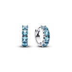 Pandora Timeless Hellblaue Creolen-Ohrringe 925 Silber