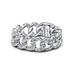 Pandora Timeless Pavé Cuban Chain Ring 925 Silver