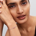 Pandora Timeless Bow Chain Bracelet Pink 925 Silver - 594234C01