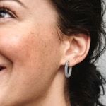 Pandora Timless Créoles Rang Pavées Argent 925 - 292624C01