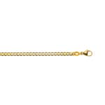 Panzerarmband extraflach diamantiert 750/18 K Gelbgold 3.1mm - 19cm