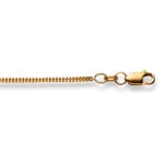 Collier gourmette limée or jaune 750/18 ct 1.6mm