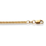 Sanded Curb Chain 750/18 K Yellow Gold 2.6mm