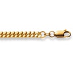 Sanded Curb Chain 750/18 K Yellow Gold 4,2mm