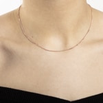 Collier gourmette or rouge 750/18 ct 1.2mm - 1440.03035