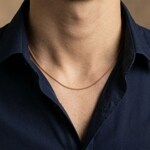 Collier gourmette or rouge 750/18 ct 1.2mm - 1440.03035