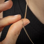 Collier gourmette ouverte diamantée or jaune 750/18 ct 1.9mm - CPA1015